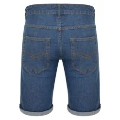Bigdude Stretch Denim Shorts Mid Wash 9 Bigdude Stretch Denim Shorts Mid Wash -Casual Suit For Men Sales Store bd20sh02 02 3