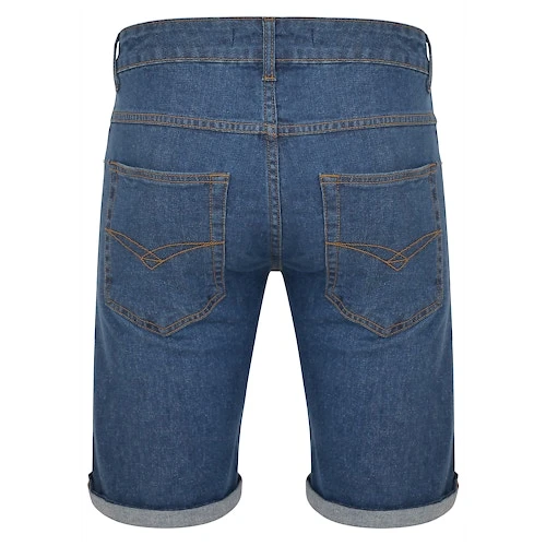 Bigdude Stretch Denim Shorts Mid Wash 2 Bigdude Stretch Denim Shorts Mid Wash - Image 2