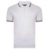 Bigdude Tipped Pique Polo Shirt White