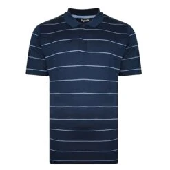 Bigdude Striped Performance Polo Navy