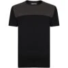 Bigdude Cut & Sew 2 Tone T-Shirt Black/Charcoal