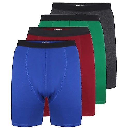 Bigdude 4 Pack Jersey Knitted Boxer Shorts Assorted 1 Bigdude 4 Pack Jersey Knitted Boxer Shorts Assorted