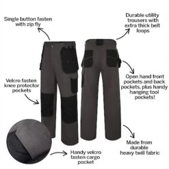 Bigdude Durable Work Trousers Charcoal -Casual Suit For Men Sales Store c8c27b81 bd23tr05 07 charcoal