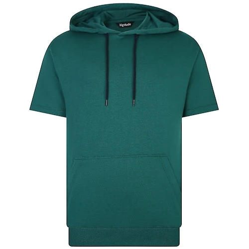 Bigdude Short Sleeve Hoody Green 1 Bigdude Short Sleeve Hoody Green