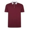 Bigdude Jersey Zip Polo Burgundy