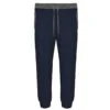 Bigdude Chunky Waistband Contrast Joggers Navy
