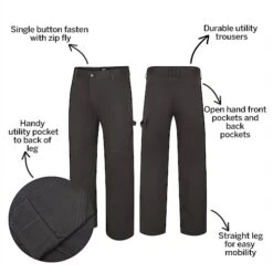 Bigdude Durable Utility Trousers Charcoal -Casual Suit For Men Sales Store d12cbc98 bd23tr0420grey