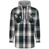Bigdude Hooded Check Flannel Shirt Green