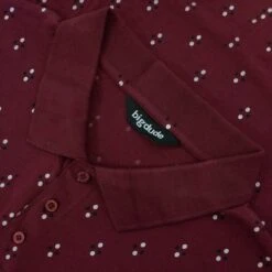 Bigdude Geometric Print Polo Shirt Burgundy -Casual Suit For Men Sales Store d371fd30 img 8673