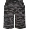 Bigdude Elasticated Waist Cargo Camo Shorts Charcoal