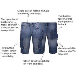 Bigdude Cargo Denim Shorts Mid Wash 10 Bigdude Cargo Denim Shorts Mid Wash -Casual Suit For Men Sales Store d97f35a4 02