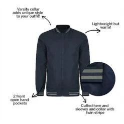 Bigdude Baseball Jacket Navy -Casual Suit For Men Sales Store da0b9a1c bd21jck0320navy