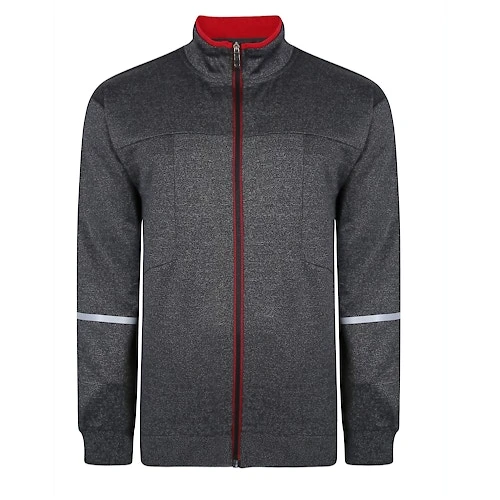 Bigdude Tricot Funnel Neck Tracksuit Charcoal 2 Bigdude Tricot Funnel Neck Tracksuit Charcoal - Image 2