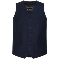 Casual Suit For Men Sales Store 8 Tooting & Brow Pierlo Waistcoat Navy