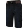 Bigdude Jersey Waistband Denim Shorts Black