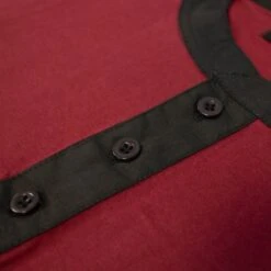 Bigdude Contrast Grandad Long Sleeve Pyjama Set Burgundy/Black -Casual Suit For Men Sales Store e1097f69 img 8665