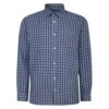 Bigdude Long Sleeve Check Shirt Grey/Blue