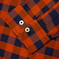 Bigdude Gingham Long Sleeve Shirt Orange -Casual Suit For Men Sales Store e3b10582 img 8832