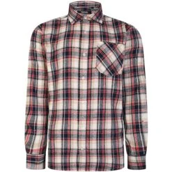 Bigdude Long Sleeve Flannel Shirt Navy