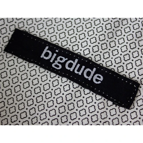 Bigdude Short Sleeve Cotton Woven Abstract Design Shirt White/Back 7 Bigdude Short Sleeve Cotton Woven Abstract Design Shirt White/Back - Image 7