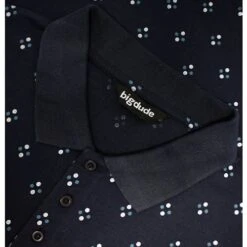 Bigdude Geometric Print Polo Shirt Navy -Casual Suit For Men Sales Store eaefc1ea navy20polo202