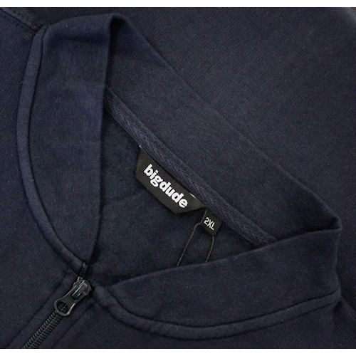 Bigdude Zip Thru Baseball Jacket Navy 4 Bigdude Zip Thru Baseball Jacket Navy - Image 4