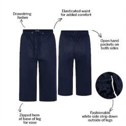 Bigdude Cropped Tricot Joggers Navy -Casual Suit For Men Sales Store eef991de bd23j0520blue20crop
