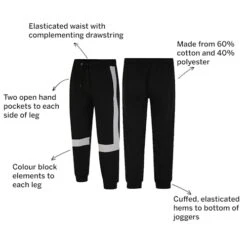 Bigdude Colour Block Joggers Black -Casual Suit For Men Sales Store f2cff47d 119