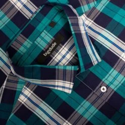 Bigdude Short Sleeve Check Shirt Green -Casual Suit For Men Sales Store f65a4506 img 8850