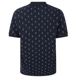 Bigdude Geometric Print Polo Shirt Navy -Casual Suit For Men Sales Store f72cc91b polo navy 2