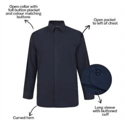 Bigdude Classic Long Sleeve Poplin Shirt Navy -Casual Suit For Men Sales Store f865c5ff bd19ls120blue