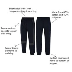 Bigdude Colour Block Joggers Navy -Casual Suit For Men Sales Store f9fe3ceb 120