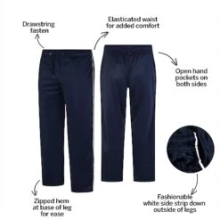 Bigdude Zipped Hem Tracksuit Bottoms Navy -Casual Suit For Men Sales Store fba7ae19 bd23j0520blue