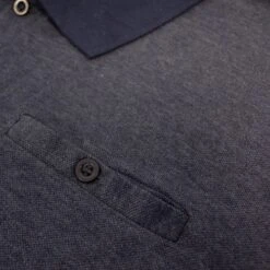 Bigdude Buttoned Pocket Polo Shirt Navy Marl -Casual Suit For Men Sales Store fe475a46 img 8700