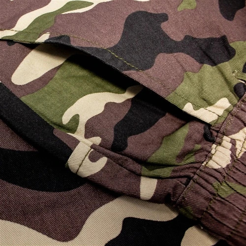 Bigdude Elasticated Waist Cargo Camo Trousers Khaki 6 Bigdude Elasticated Waist Cargo Camo Trousers Khaki - Image 6