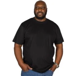 Bigdude Plain Crew Neck T-Shirt Black -Casual Suit For Men Sales Store img 1512 clipped rev 1 1