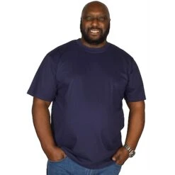 Bigdude Plain Crew Neck T-Shirt Navy -Casual Suit For Men Sales Store img 1539 clipped rev 1 2