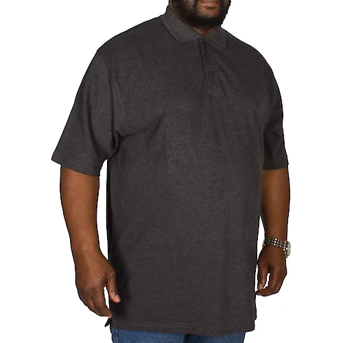 Bigdude Plain Polo Shirt- Charcoal 2 Bigdude Plain Polo Shirt- Charcoal - Image 2