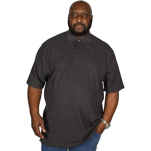 Bigdude Plain Polo Shirt- Charcoal 3 Bigdude Plain Polo Shirt- Charcoal - Image 3