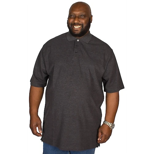 Bigdude Plain Polo Shirt- Charcoal 4 Bigdude Plain Polo Shirt- Charcoal - Image 4