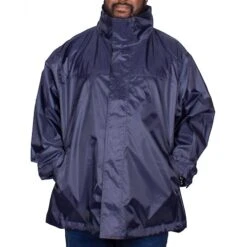 Bigdude Showerproof Packaway Rain Jacket Navy -Casual Suit For Men Sales Store img 1935 clipped rev 1