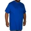 Bigdude Plain Crew Neck T-Shirt Royal Blue