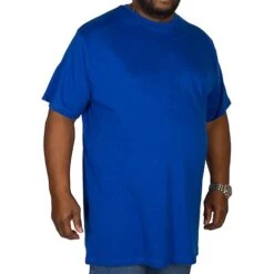 New Arrival 19 Bigdude Plain Crew Neck T-Shirt Royal Blue