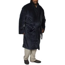 Bigdude Plain Fleece Dressing Gown Navy -Casual Suit For Men Sales Store img 2584 clipped rev 1