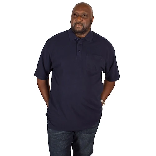 Bigdude Polo Shirt With Pocket Navy 4 Bigdude Polo Shirt With Pocket Navy - Image 4