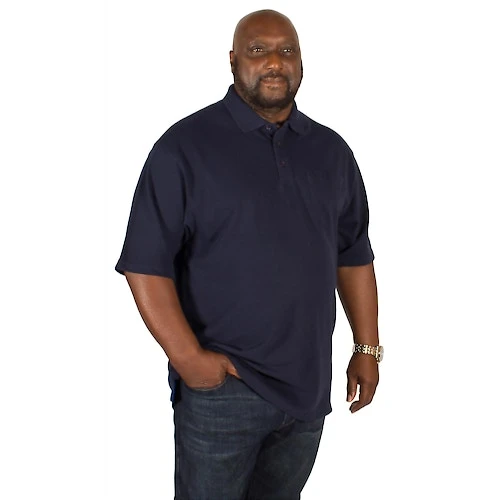Bigdude Polo Shirt With Pocket Navy 3 Bigdude Polo Shirt With Pocket Navy - Image 3