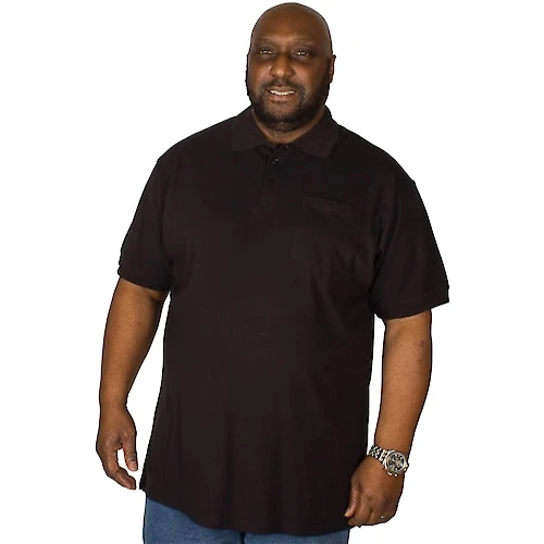 Bigdude Polo Shirt With Pocket Black 3 Bigdude Polo Shirt With Pocket Black - Image 3