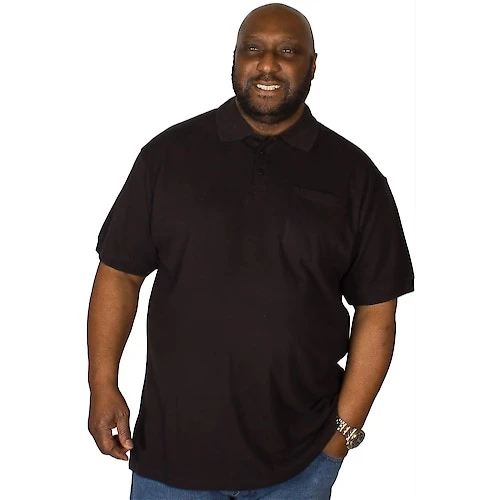 Bigdude Polo Shirt With Pocket Black 4 Bigdude Polo Shirt With Pocket Black - Image 4