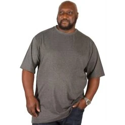 Bigdude Plain Crew Neck T-Shirt Charcoal -Casual Suit For Men Sales Store img 4908 clipped rev 1