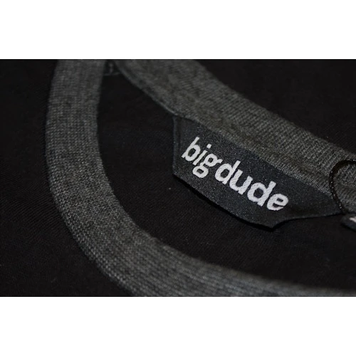 Bigdude Contrast Raglan Sleeve T-Shirt Black/Charcoal 5 Bigdude Contrast Raglan Sleeve T-Shirt Black/Charcoal - Image 5